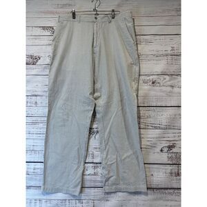 John Blair Fine Menswear Grey and White Seersucker Pants Size 36M‎